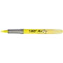 BIC Brite Liner Grip Marcador Fluorescente Amarillo Caja de 12